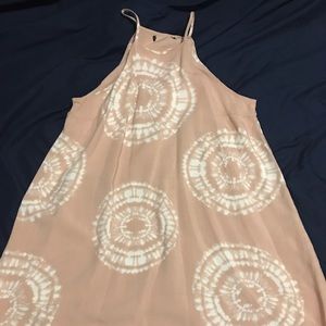 Pink and white tie dye dress